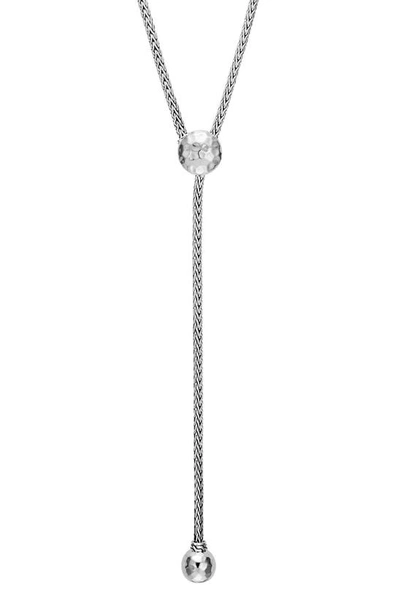 Shop John Hardy Classic Chain Lariat Necklace In Silver