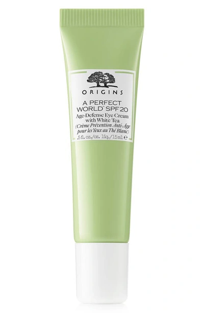 Shop Origins A Perfect World(tm) Spf 20 Age-defense Eye Cream With White Tea