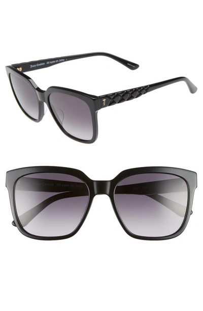Shop Juicy Couture Core 55mm Square Sunglasses In Grey Spotted