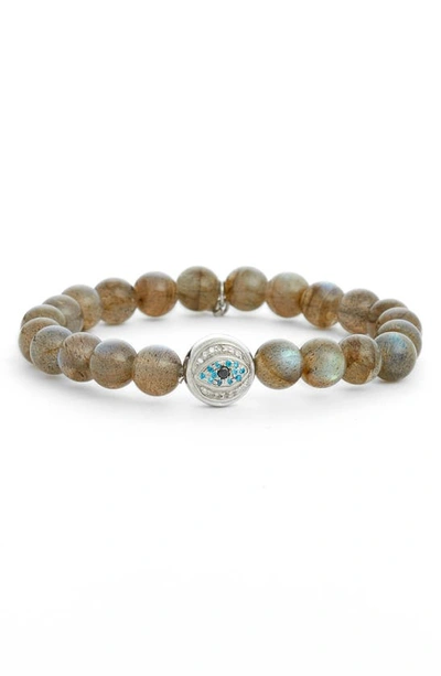 Shop Anzie Boheme Labradorite Bead Bracelet In Silver