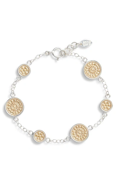 Shop Anna Beck Multi Disc Chain Bracelet In Gold/ Silver