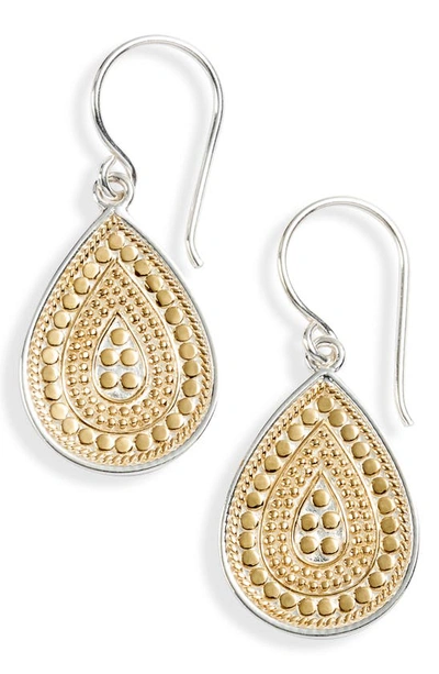 Shop Anna Beck Small Teardrop Earrings In Gold/ Silver