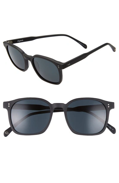 Shop Brightside Dean 51mm Square Sunglasses In Matte Black/ Grey