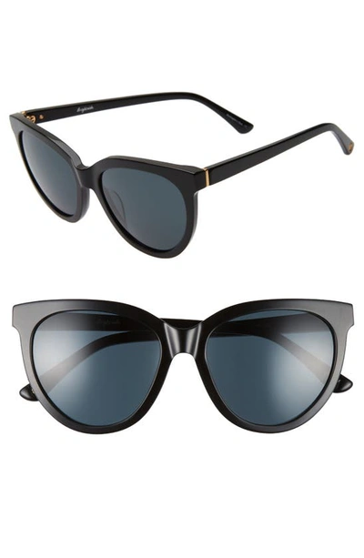 Shop Brightside Beverly 55mm Cat Eye Sunglasses In Black/ Grey