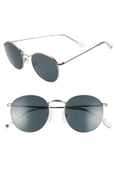 Shop Brightside Charlie 50mm Round Sunglasses In Silver/ Grey