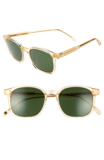 Shop Brightside Dean 51mm Square Sunglasses In Champagne Crystal/ Green