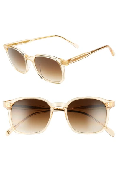 Shop Brightside Dean 51mm Square Sunglasses In Champagne Crystal/ Brown