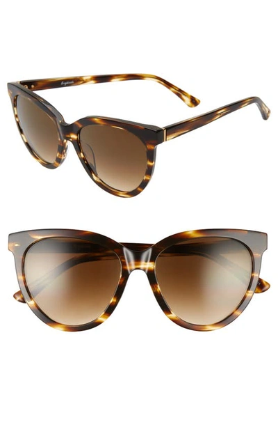 Shop Brightside Beverly 55mm Cat Eye Sunglasses In Tortoise/ Brown Gradient