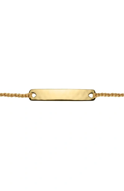 Shop Monica Vinader Havana Mini Friendship Bracelet In Gold/ Gold Metallica