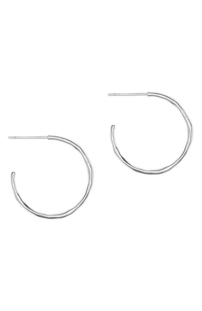 Shop Gorjana Taner Small Hoop Earrings In Silver