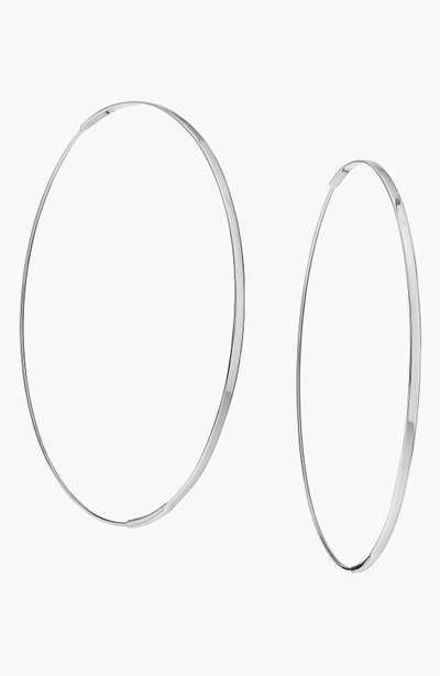 Shop Lana Jewelry Large Flat Magic Hoop Earrings In White Gold