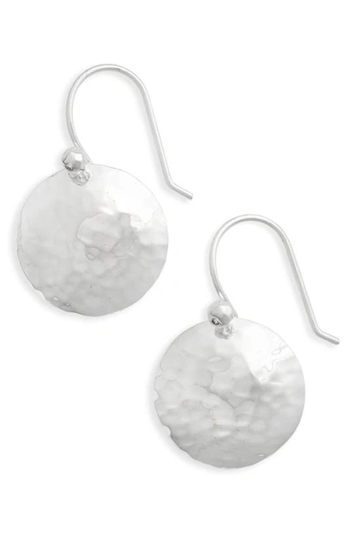 Shop Ippolita Diamond & Hammered Dome Earrings In Sterling Silver