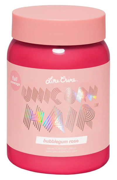 Shop Lime Crime Unicorn Hair Full Coverage Semi-permanent Hair Color In Bubblegum Rose