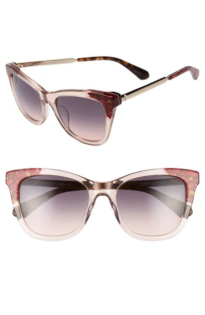 Shop Kate Spade Alexanes 53mm Cat Eye Sunglasses In Pink