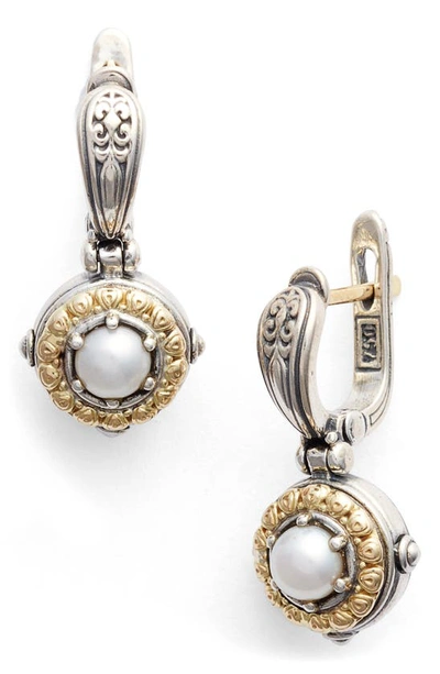 Shop Konstantino Hermione Drop Earrings In Silver/ Gold/ Pearl