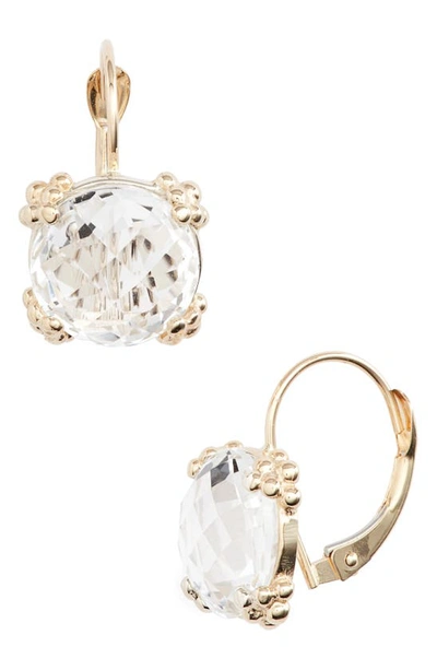 Shop Anzie Dew Drop White Topaz Cluster Drop Earrings In Gold