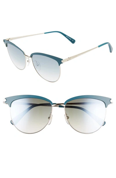 Shop Longchamp Roseau 55mm Gradient Sunglasses In Petrol
