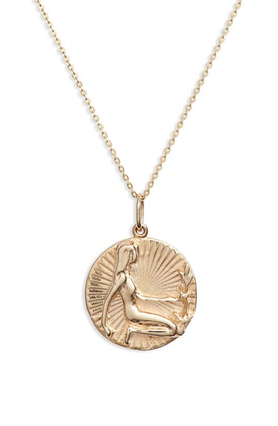 Shop Loren Stewart Daughter Of Eve Curb Chain Pendant Necklace In Gold