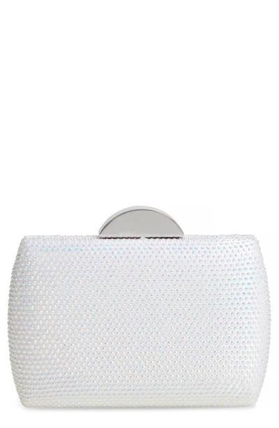 Shop Nina Pacey Crystal Minaudière In White Ab