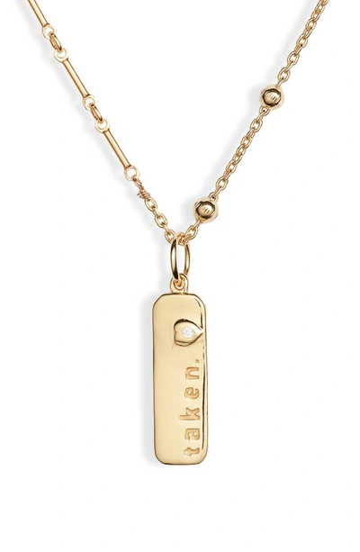 Shop Ela Rae Taken Pendant Necklace In Gold