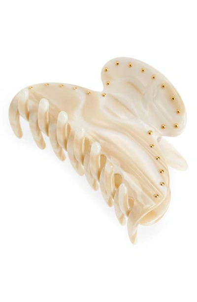 France Luxe Jumbo Couture Jaw Clip in White