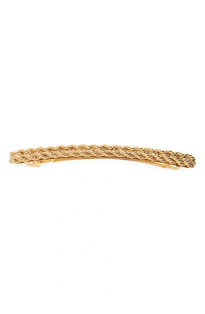 Shop L. Erickson Nautical Rope Metal Barrette In Gold