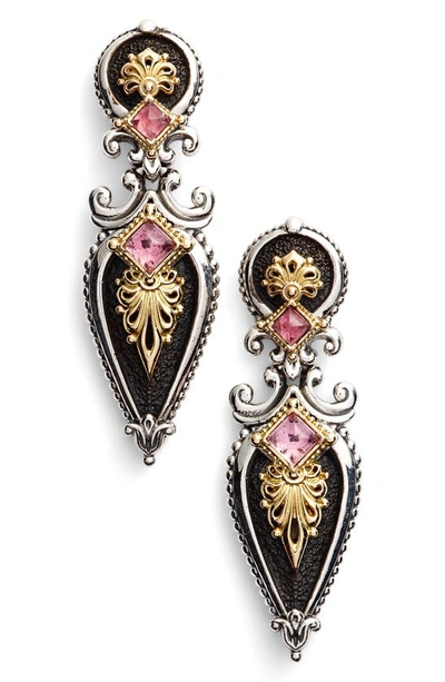 Shop Konstantino Drop Earrings In Pink Tourmaline