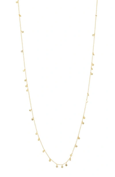 Shop Gorjana Chloe Mini Disc Long Necklace In Gold