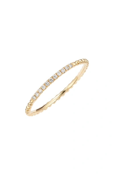 Shop Bony Levy Diamond & 18k Gold Bead Stacking Ring In Yellow Gold/ Diamond