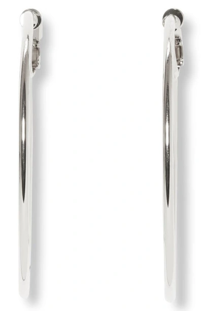 Shop Vince Camuto Clip Hoop Earrings In Rhodium