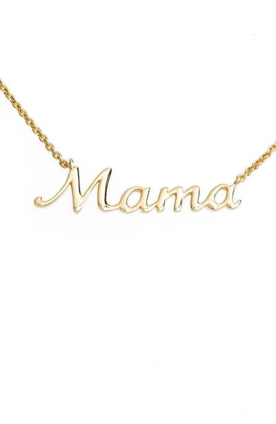Shop Argento Vivo Mama Pendant Necklace In Gold