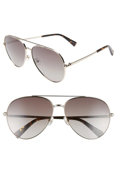 Shop Rebecca Minkoff Stevie 63mm Oversize Gradient Aviator Sunglasses In Light Gold/ Brown