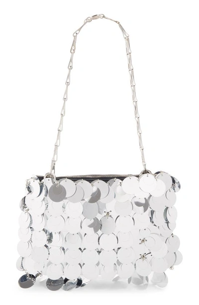 Shop Paco Rabanne Sparkle 1969 Sequin Shoulder Bag In Silver