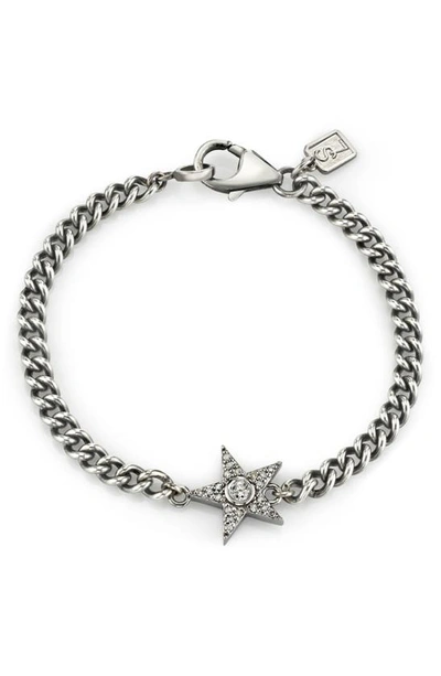 Shop Sheryl Lowe Pavé Diamond Star Bracelet In Silver/ Diamond