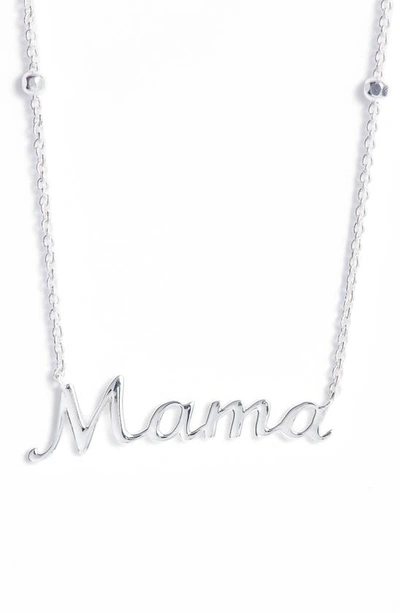 Shop Argento Vivo Mama Pendant Necklace In Silver