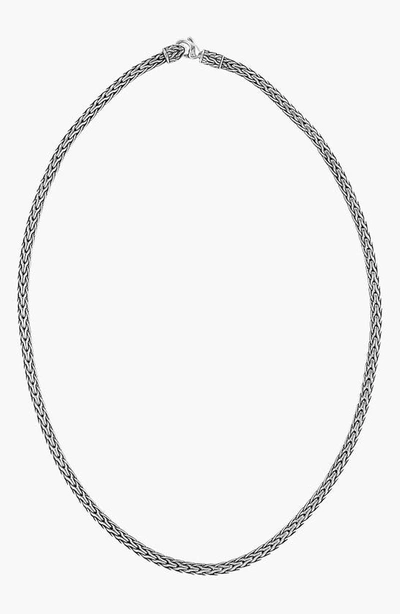Shop John Hardy Classic Chain Slim Necklace In Silver