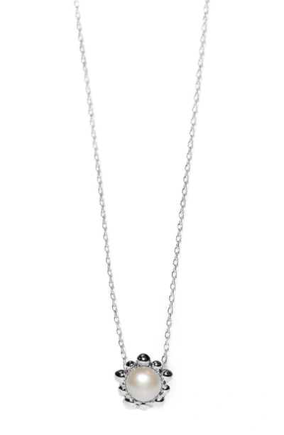 Shop Anzie Dew Drop Pearl Pendant Necklace In Water Pearl