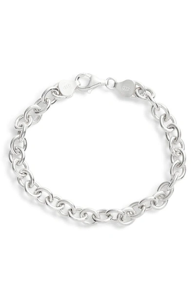 Shop Argento Vivo Classic Chain Bracelet In Silver