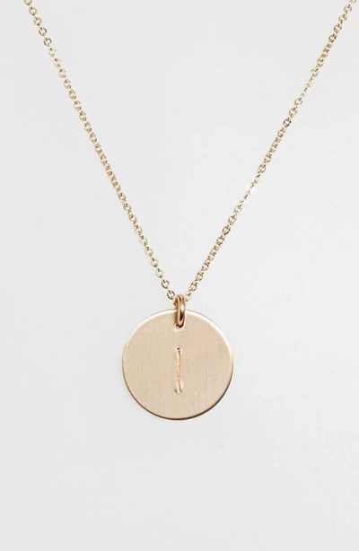 Shop Nashelle 14k-gold Fill Initial Disc Necklace In 14k Gold Fill I