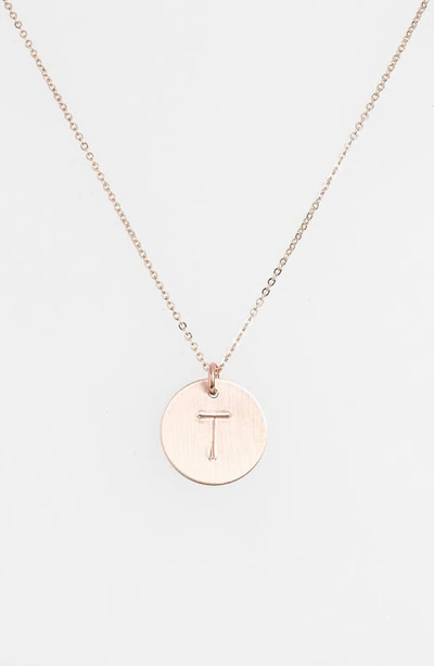Shop Nashelle 14k-gold Fill Initial Disc Necklace In 14k Gold Fill T