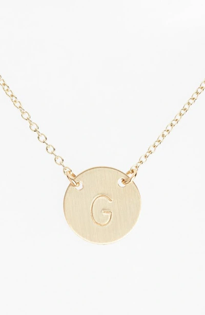Shop Nashelle 14k-gold Fill Anchored Initial Disc Necklace In 14k Gold Fill G