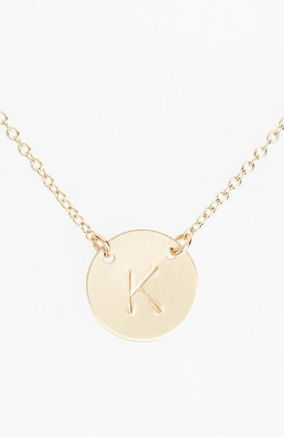 Shop Nashelle 14k-gold Fill Anchored Initial Disc Necklace In 14k Gold Fill K
