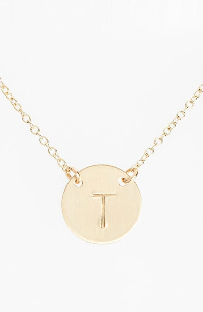 Shop Nashelle 14k-gold Fill Anchored Initial Disc Necklace In 14k Gold Fill T