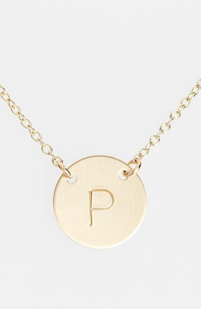 Shop Nashelle 14k-gold Fill Anchored Initial Disc Necklace In 14k Gold Fill P