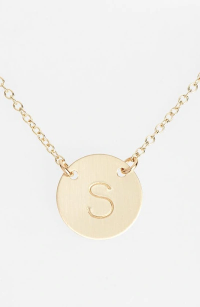 Shop Nashelle 14k-gold Fill Anchored Initial Disc Necklace In 14k Gold Fill S