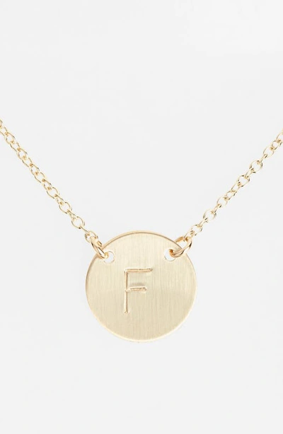 Shop Nashelle 14k-gold Fill Anchored Initial Disc Necklace In 14k Gold Fill F