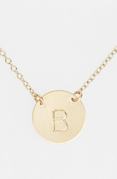 Shop Nashelle 14k-gold Fill Anchored Initial Disc Necklace In 14k Gold Fill B