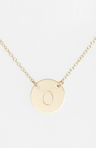 Shop Nashelle 14k-gold Fill Anchored Initial Disc Necklace In 14k Gold Fill O