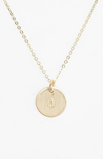 Shop Nashelle 14k-gold Fill Initial Mini Circle Necklace In 14k Gold Fill O