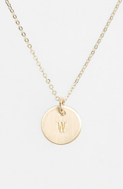 Shop Nashelle 14k-gold Fill Initial Mini Circle Necklace In 14k Gold Fill W